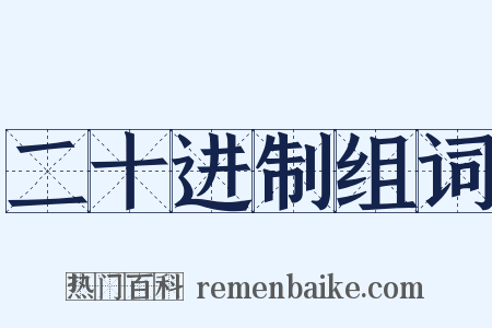 二十进制组词是什么意思的图片
